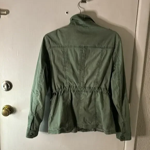 Daytrip Green Army Jacket M Lightweight Boho Cabincore Fisherman Gorpcore Skater - Picture 8 of 15